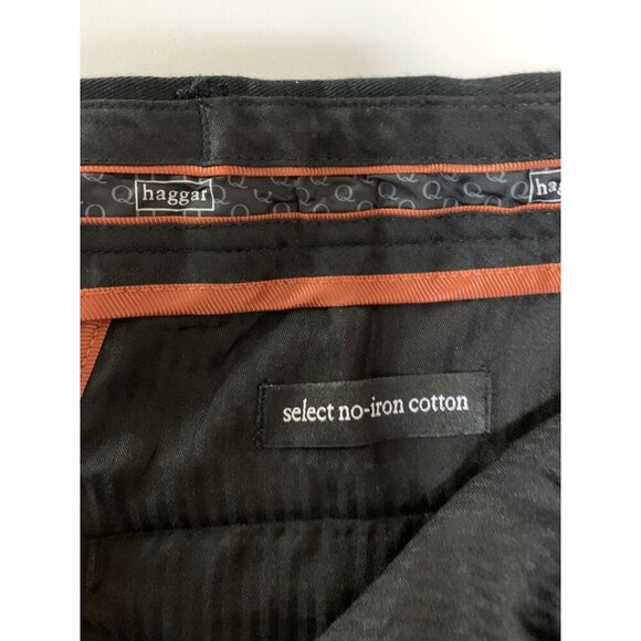 Haggar Mens Select No-Iron Cotton Pants 38 X 29 Black - Picture 5 of 6